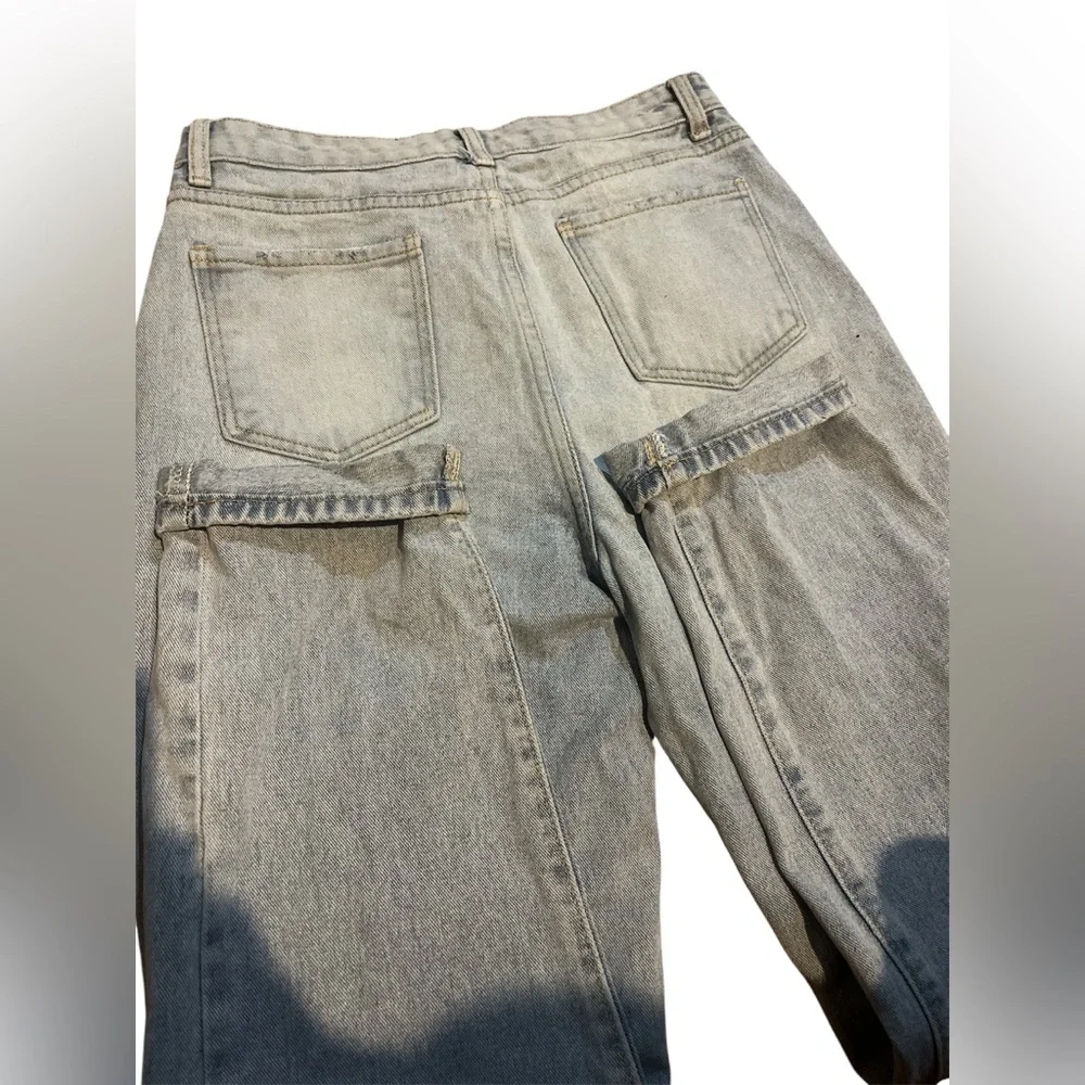 SHEIN Light Blue Distressed Boyfriend Jeans - Picture 4 of 5